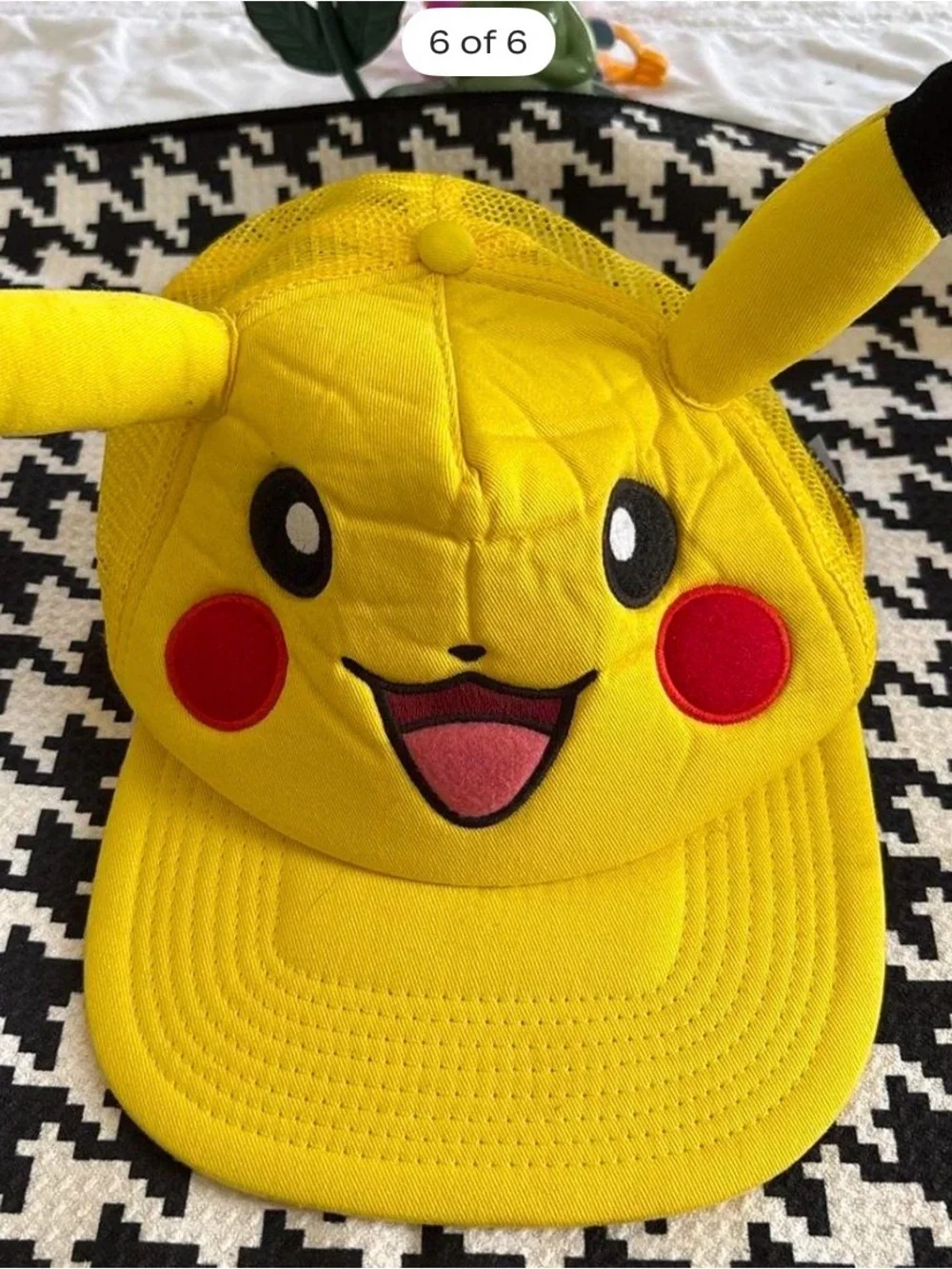 Pokemon Pikachu Bright Yellow Kids Plush Hat with Ears